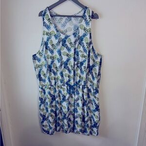 Cacique Tropical Blue and Green loungewear Size 26/28 NWT